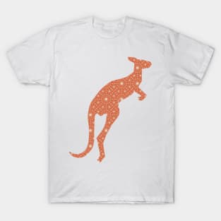 Kangaroo Silhouette with Pattern T-Shirt